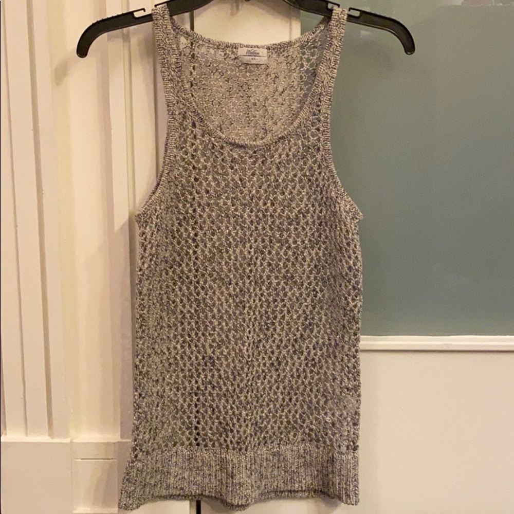 Madewell Wallace Brand Crochet Tank Top Grey XS